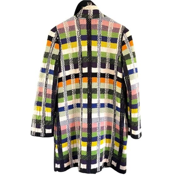 Anthropologie Aldomartins Shanley Plaid Wool Sweater Coat - Picture 2 of 9
